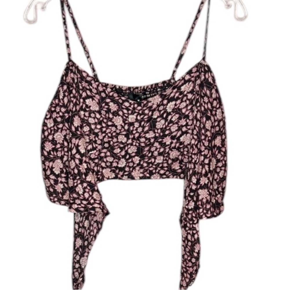 Floral Black and Pink Women's Top